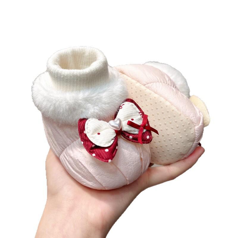 Winter Baby Girl Soft Sole Velvet Shoes: 0-1 Year, 6-12 Months Princess Walker Shoes