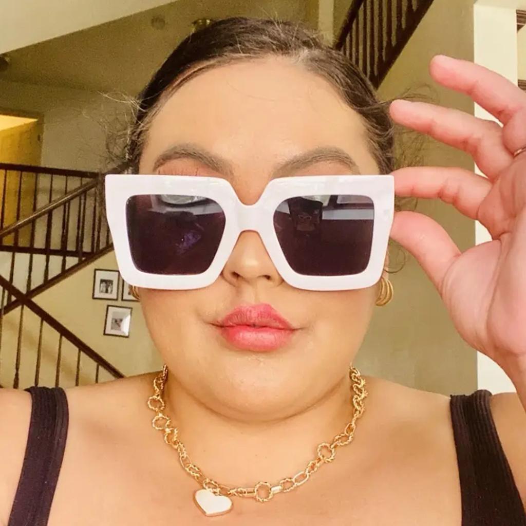 Trend Oversized Square Fashion Glasses,Girls Boys Stylish Sunglasses,for Party, Hiking, Trekking,Shopping