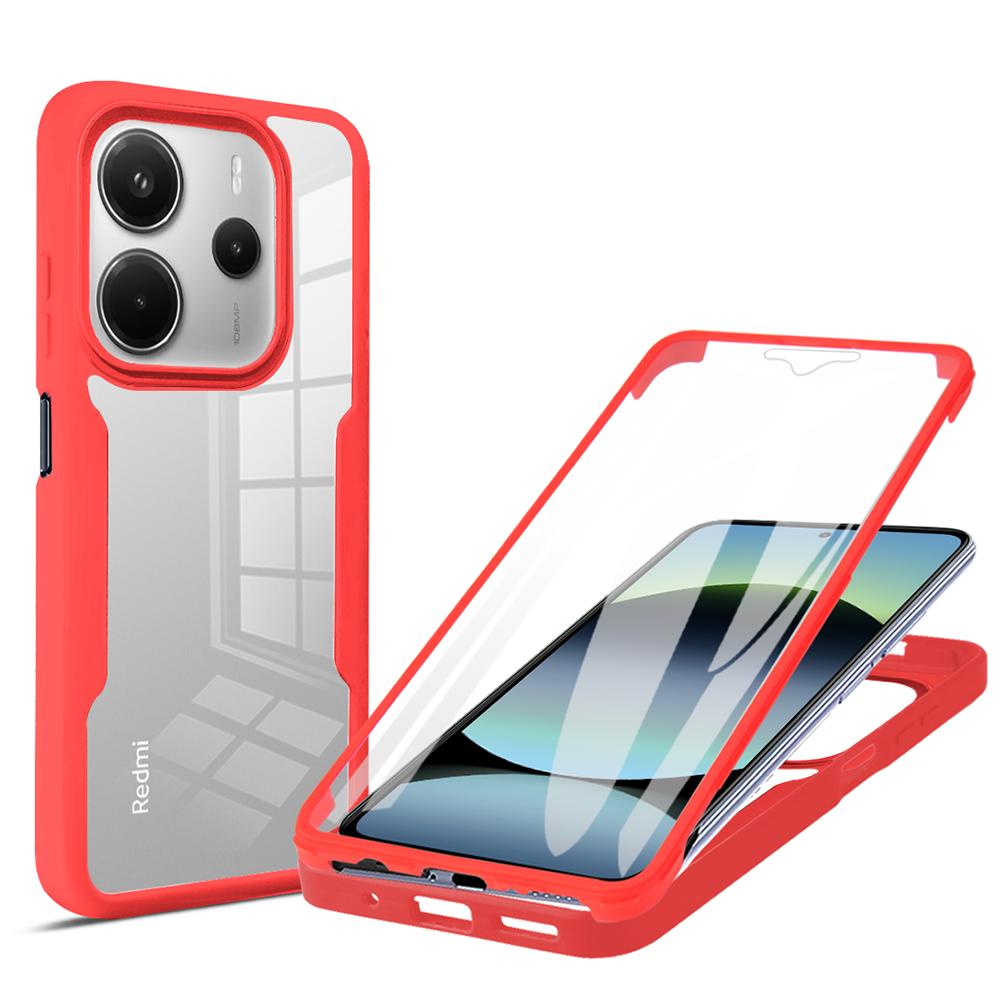 Military Grade 360 Full Cover Case For Xiaomi Redmi 14C 13C 12C Note 14 13 12 Pro Plus Pro+ 5G Clear Shockproof Shell Clear Hard