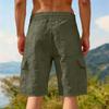 Men Drawstring Waist Cargo Shorts Casual Loose Fit Lightweight Fabric Multiple Pockets Summer Outdoor Wear