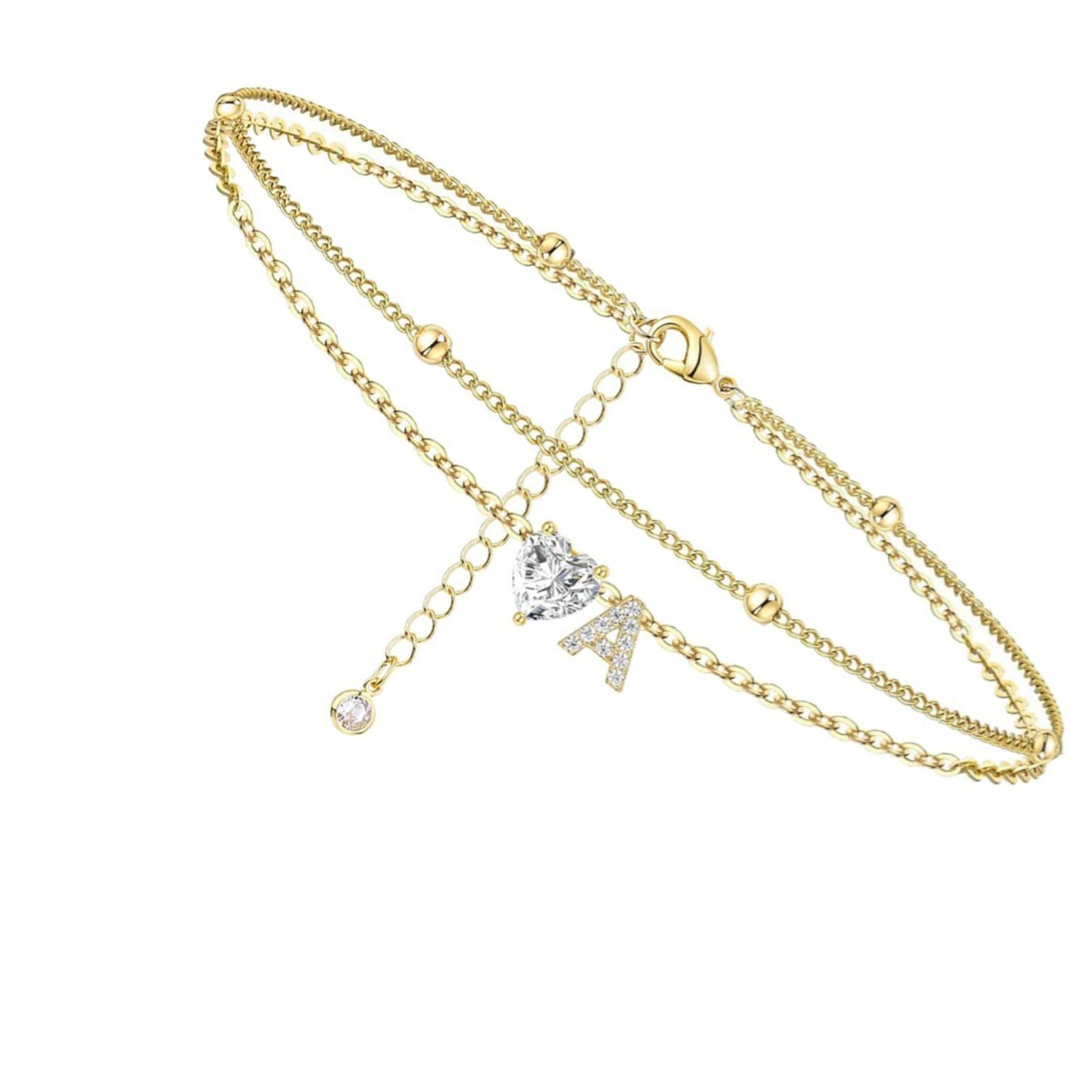 

Инициал Сердце Ножной браслет Сердце Буква Ножной браслет Персонализированная монограмма Ножной браслет1 шт One Size