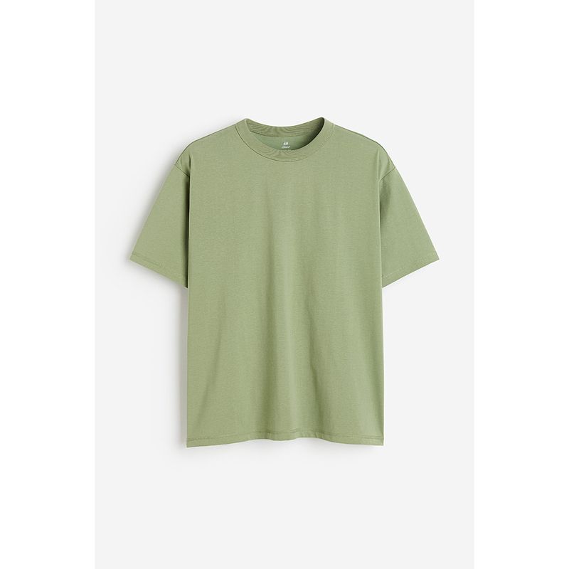 

HM Men s and Women s T-shirt Summer Cool Coolmax®Breathable Heavy Weight Loose Couple Outfit Short Sleeve 0948441 Green 175/108