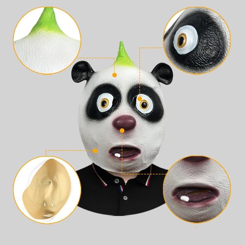 Hilarious Panda And Animal Latex Headpiece For Creative Costume And Diy Parties