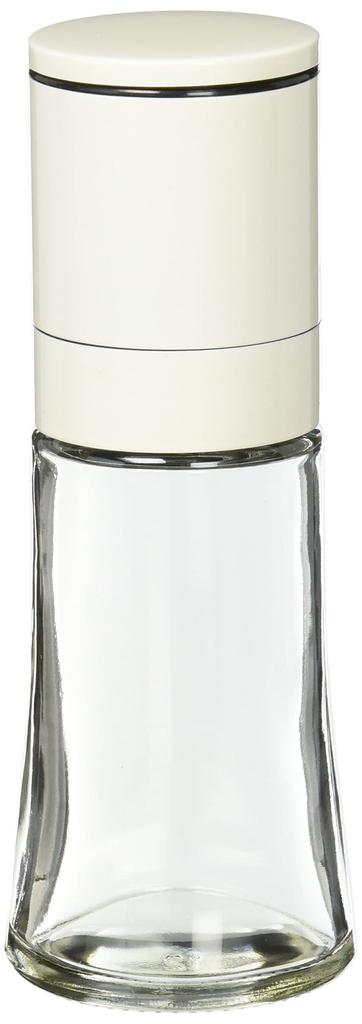 Pearl Metal Delicious Taste Ceramic Pepper Salt Mill White & C-894