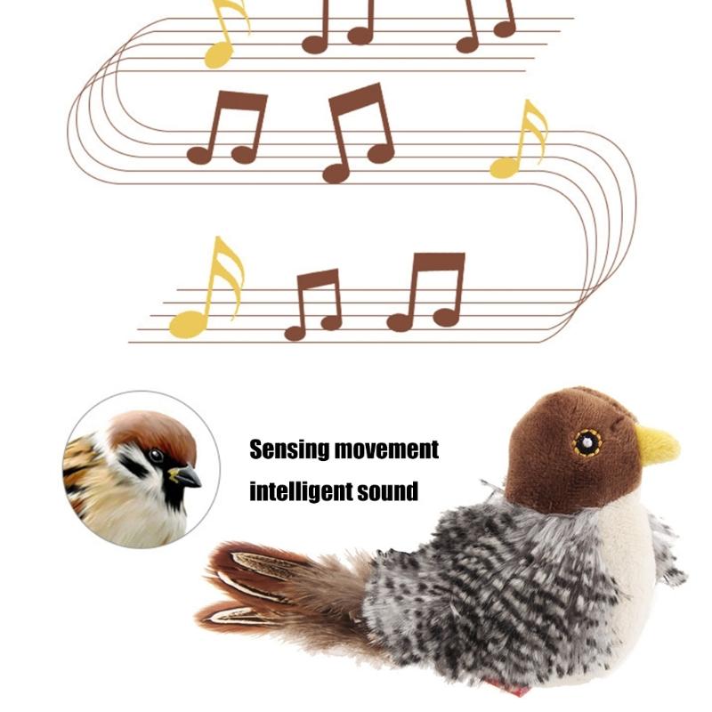 Cats Bird Cats Toy Kitten Squeaky Toy with Sound for Cats Teething Chewing Bird with Sound for Cats to Exercise Gift