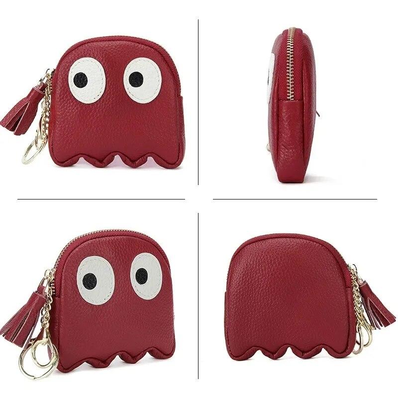 Cartoon Cute Coin Purse Leather Coin Purse Mini Niche Design Korea Ins Soft First Leather Coin Purse Girls Nice Gift