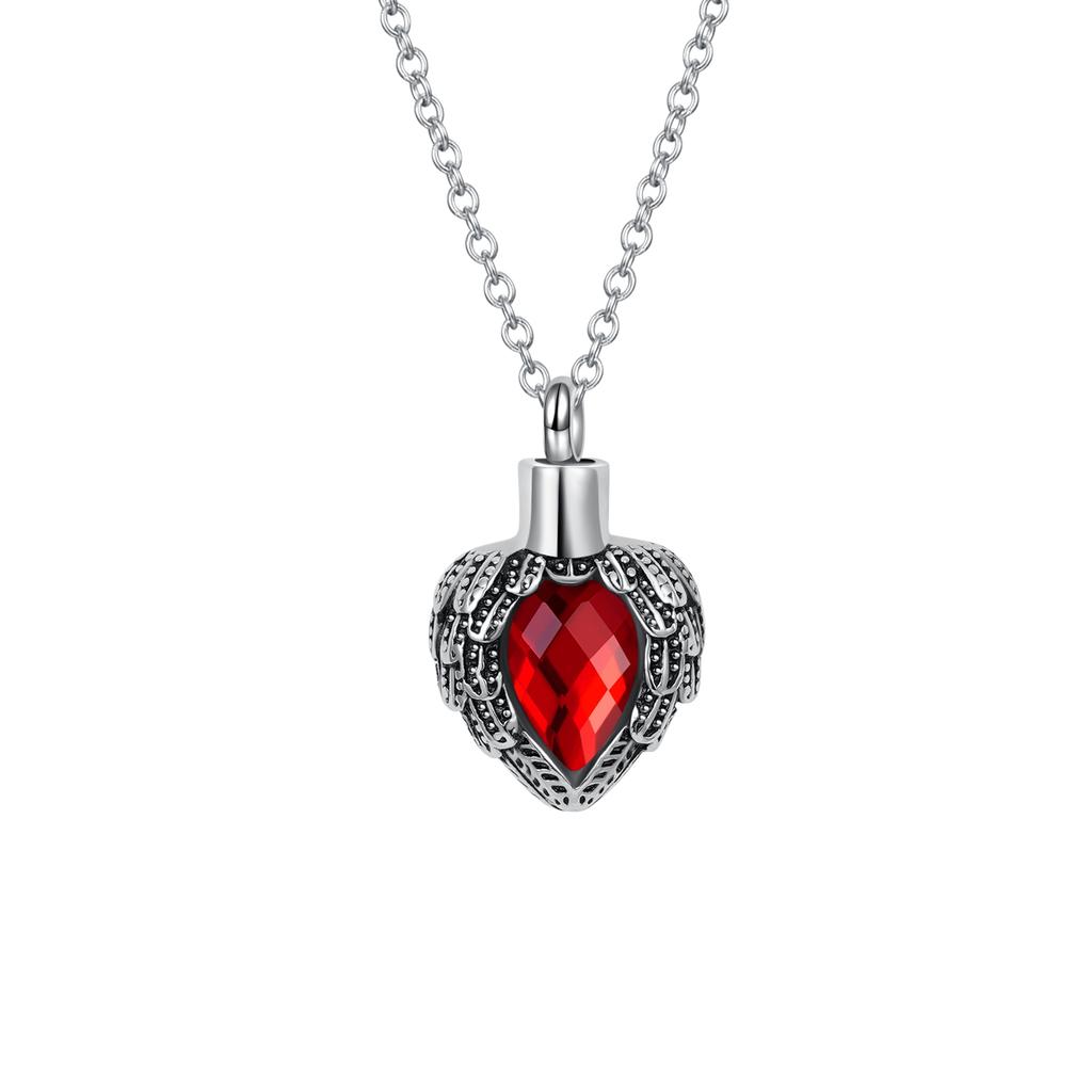 Cremation Necklace for Ashes Stainless Steel Pendant Ashes Holder Memorial Jewelry
