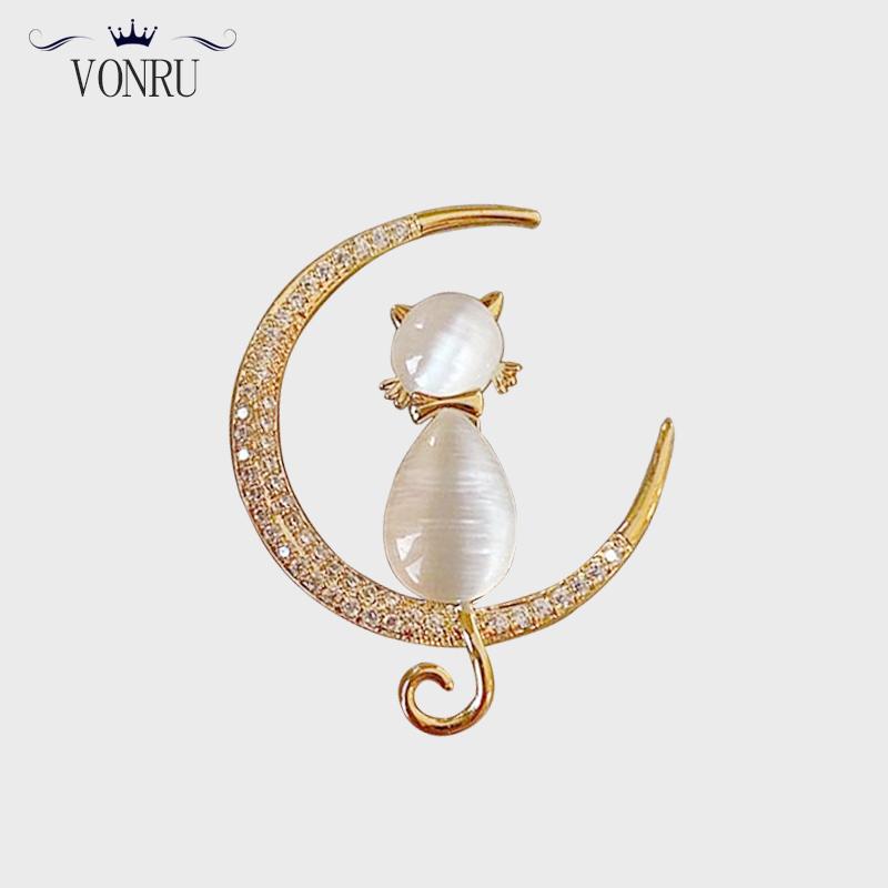 

Брошь «Кошачий глаз» с цирконом, изысканная милая куртка, свитер, котенок, аксессуар в стиле вестерн