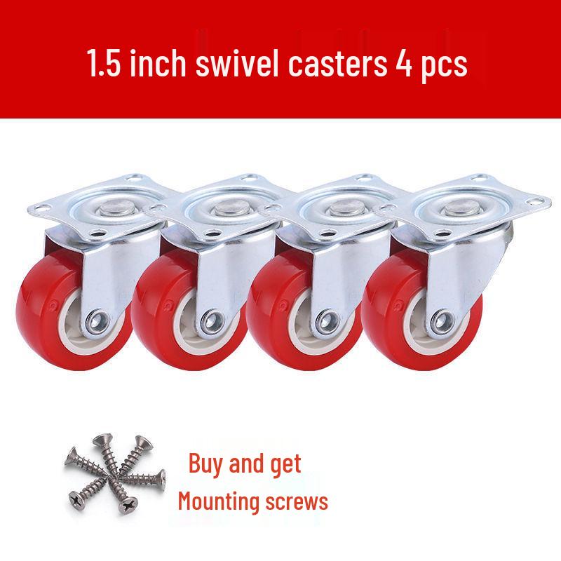 1-3 Inch Silent Swivel Caster Wheels with Brakes for Furniture and Trolleys