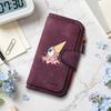 Cute Eye Ice Cream Print Long Wallet Fashion Multi Slot Portable Purse for Women Daily Use