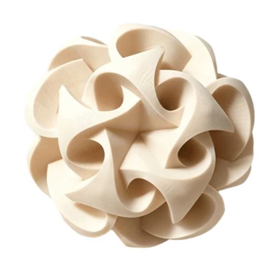 Fine Craftsmanship Desk Decor 3D Printed Geometric Hollow Sphere Sculpture, Abstract Twisted Flower Personalized Decorative Gifts Ball Ornament,
