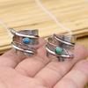 Aishang High-end Fashionable Retro Feather Resin Open Ring for Men and Women, Adjustable Jewelry, Direct Sale