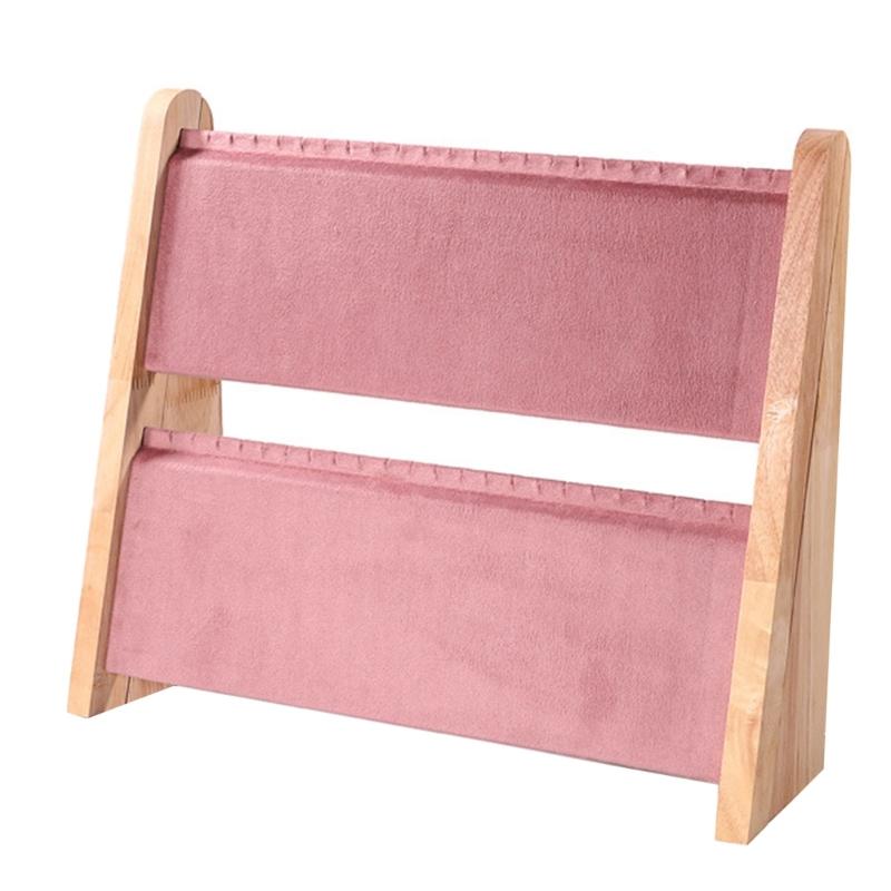 Practical Sturdy Solid Wood Necklace Bracelet Holder Vertical Jewelry Storage Rack for Artistics Craft Supplies
