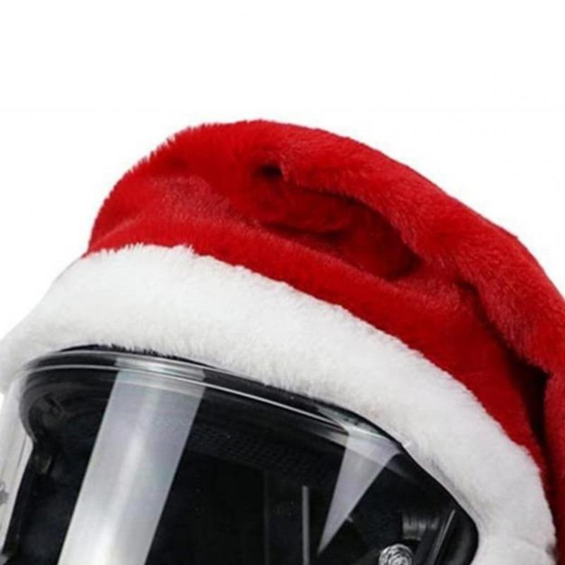 Housse de casque en peluche faite à la main, chapeau de noël, manches de casque de fête, accessoires de Protection de casque de moto
