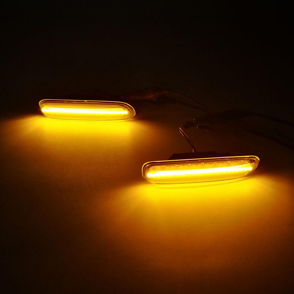 For BMW 3 Series E46 Sedan Coupe Wagon Convertible 1997-2001 Led Dynamic Turn Signal Light Side Fender Marker Sequential Lamp