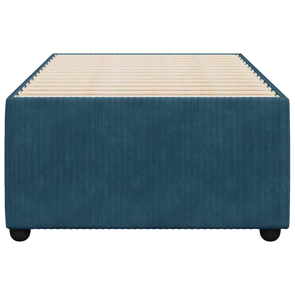 Bed Frame Blue 90x200 cm Velvet