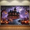 2D planar, Halloween-themed polyester fiber wall decoration - suitable for living room and bedroomzyc
