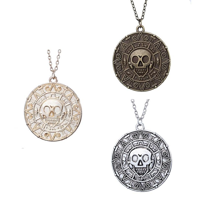 Stunning Pirates Of The Caribbean Aztec Coin Medallion Necklace For That Special Occasion