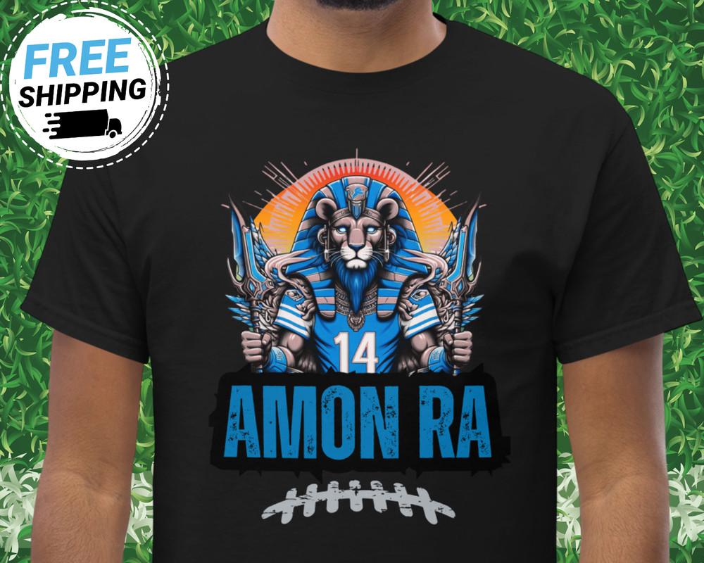NEW Funny Lions Shirt Amon Ra St Brown Sun God Detroit Football All Grit Unisex Unisex T-Shirt M