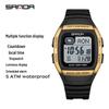 Sanda Universal Multifunctional Waterproof Sport Watch - Small Square Design for Students