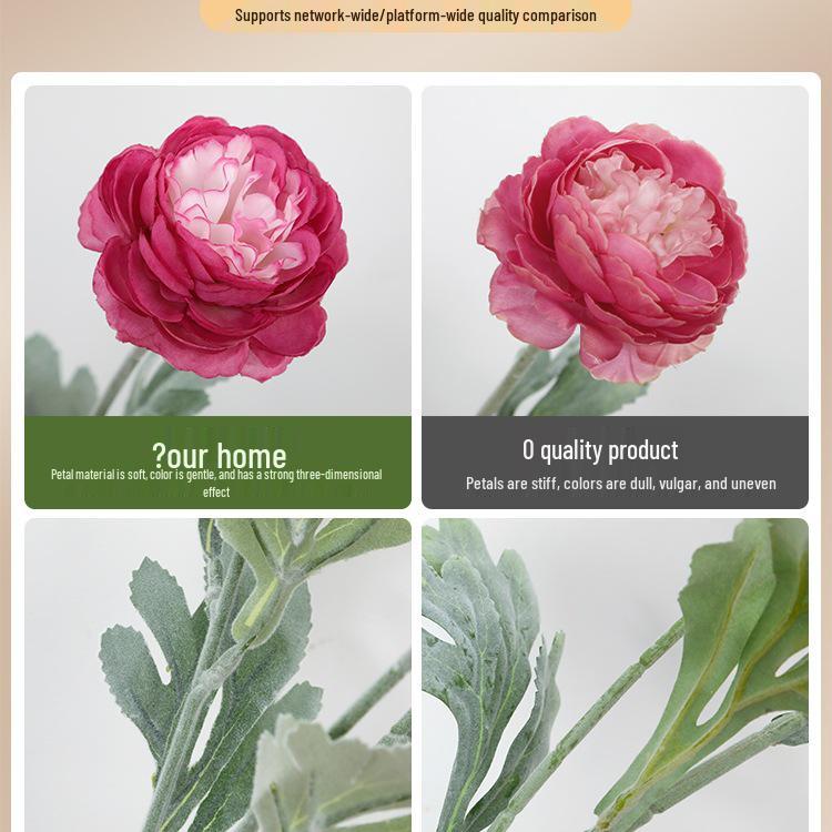 Lotus Silk Peony Flower Arrangement for Living Room or Dining Table Decor