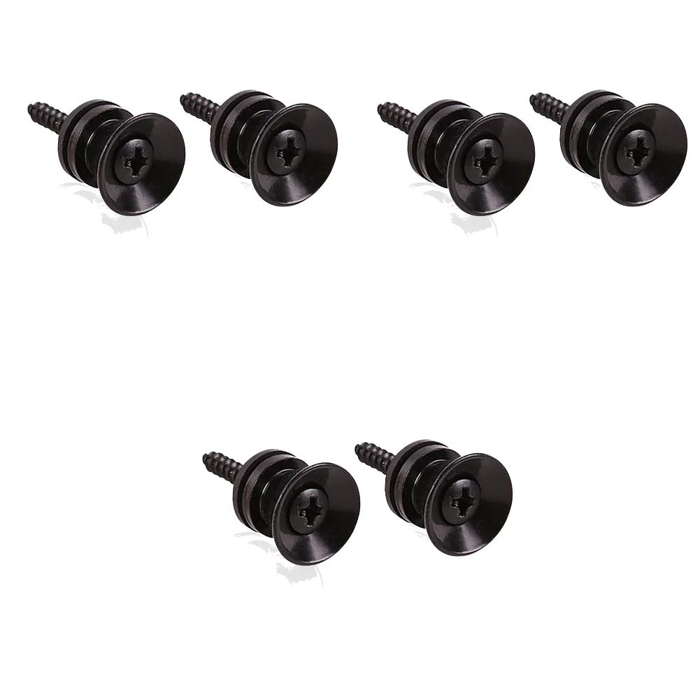 2pcs Guitar Pegs for Acoustic Electric Bass Ukulele Guitar Strap Buckle Lock Pins Metal Guitar Strap Buckle Button