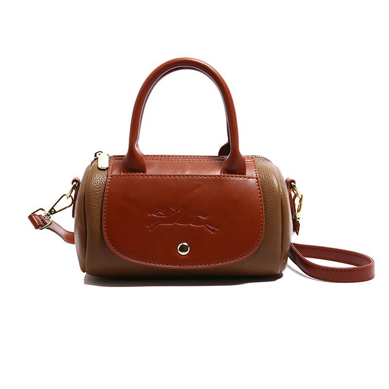 

Сумка-подушка женская 2025 новая осенняя контрастного цвета сумка-подушка модная портативная на плечо сумка-мессенджер one size fits all коричневый