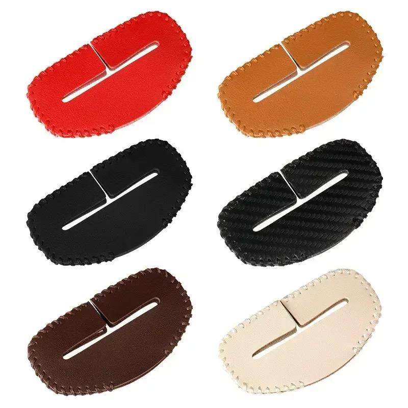 1PCS Universal Car Seat Belt Buckle Cover Protector Anti-collision Case Leather Protection Wear Car Interior Accessories