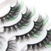 Manufacturer Wholesale 10 Pairs of Colored 3D False Eyelashes, European and American Multi-level Messy and Dense 3D Eyelashes, Cross-border Supply