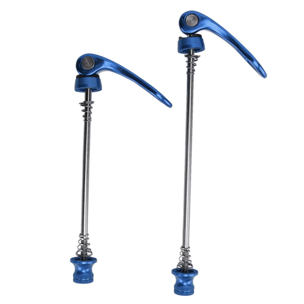 2Pcs Bicycle Quick Release Lever Removable Easily Replace Light Weight 4 Colors Bike Skewer for Mountain Road BikeBlue