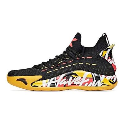 KT5 Thompson PU Shock Absorption Non-Slip Wear-Resistant Low-Top Basketball Shoes Men Sneakers Black Yellow 112031102-2