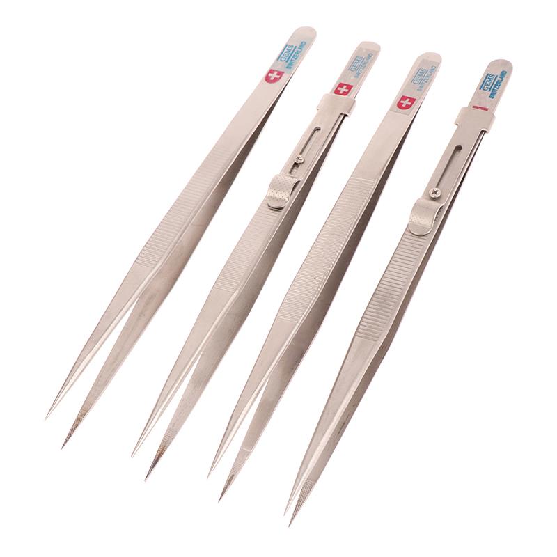 Jewelry Making Tool Tweezers Concave Groove Diamond Stainless Steel Adjustable Craft Tools For Jeweler
