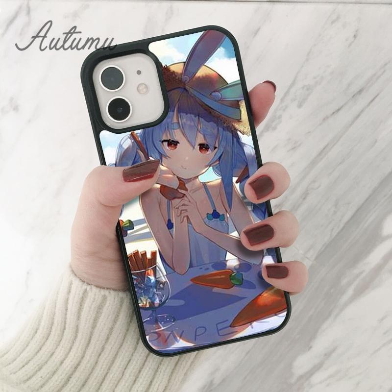 Usada Pekora Hololive anime Phone Case for iPhone 11 12 13 14 Pro Max mini X XR XS SE 2020 6S 7 8 Plus Samsung S21 S22 shell