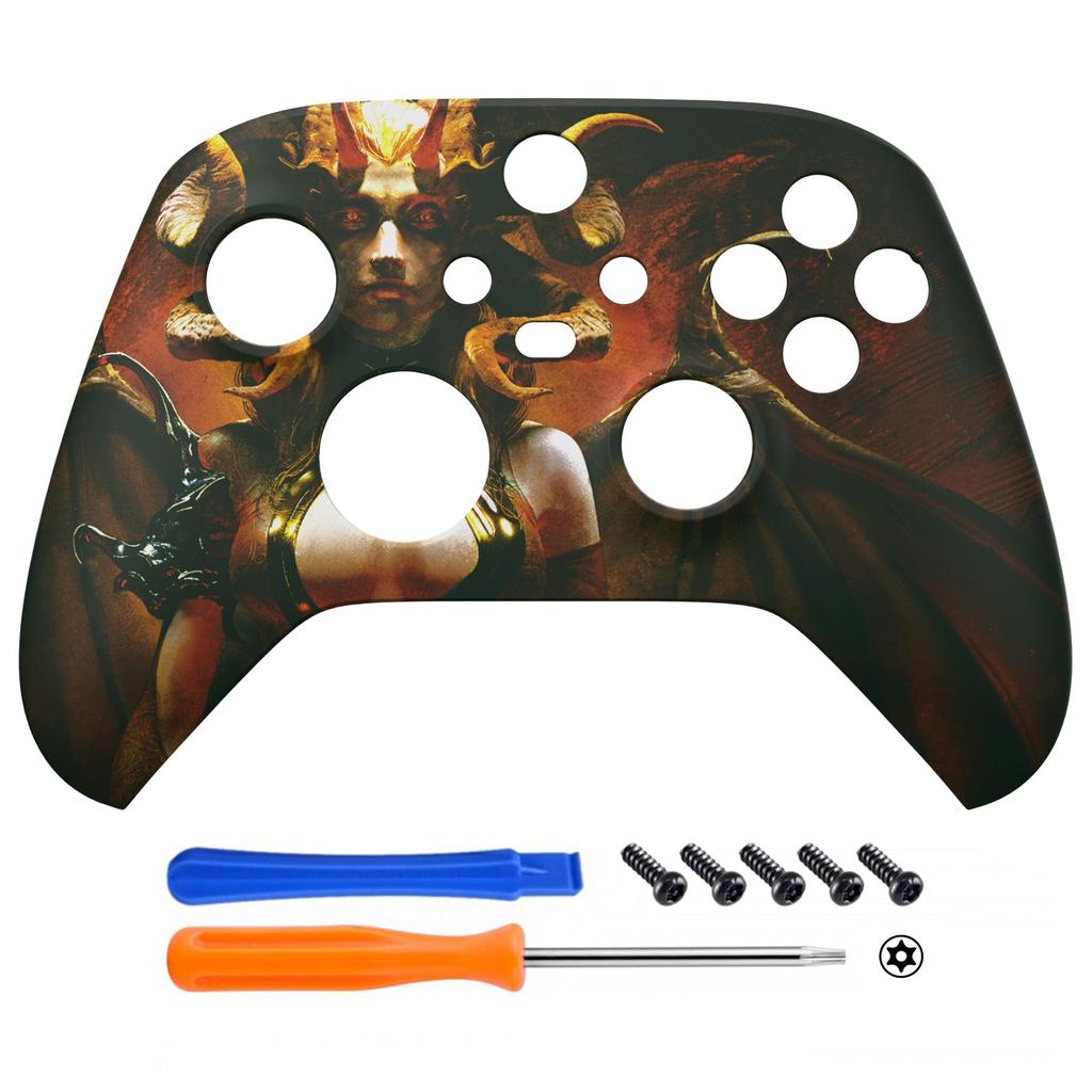Vlastní přední kryt pro Xbox Series s těžkým krycím panelem pro Xbox Series a Xbox Core, ne eXtremeRate's X/S, inspirovaný hororem