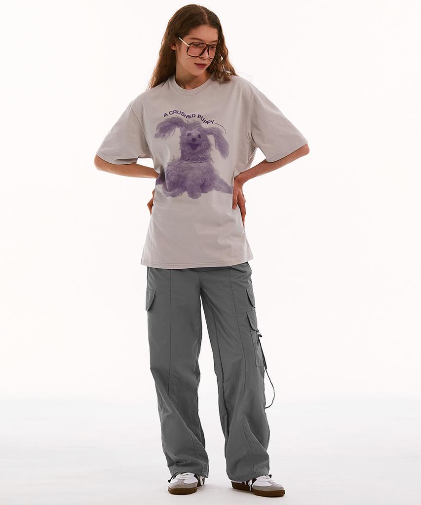 MATCHGLOBE Crushed Puppy Oversized Tee (Beige)