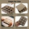 1 Pcs 12-Cell Silicone Ice Cube Tray With Lid Flexible Mold For Cocktails Broth Meal Prep Dishwasher Oven Safe