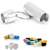 Pillendose aus Aluminiumlegierung Wasserdicht Schlüsselanhänger Pillenhalter Organizer für Outdoor-Reisen