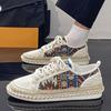 Scarpe Casual da Uomo Beige Tela Estive Sneakers Basse Senza Pelle Moda 2026 Lavoro Vulcanizzate Camminata Elegante Scarpa Maschile