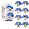 500pcs/roll Round Adhesive Christmas Stickers Merry Christmas Labels Sticker Small Business Package Box Stickers Decor
