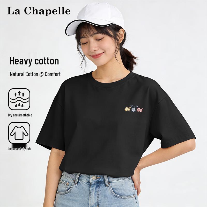 La Chapelle Women s Plaid Kitty Cotton T-Shirt S