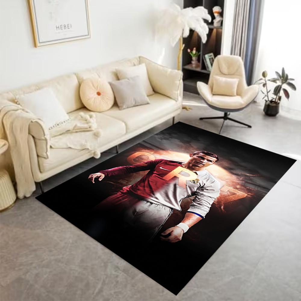Ronaldo Cr7 Legend Floor Rug Office Rug Suitable for Bedrooms Dining Room Decorate Room Playrooms Anti-slip Rug Office Home Decor