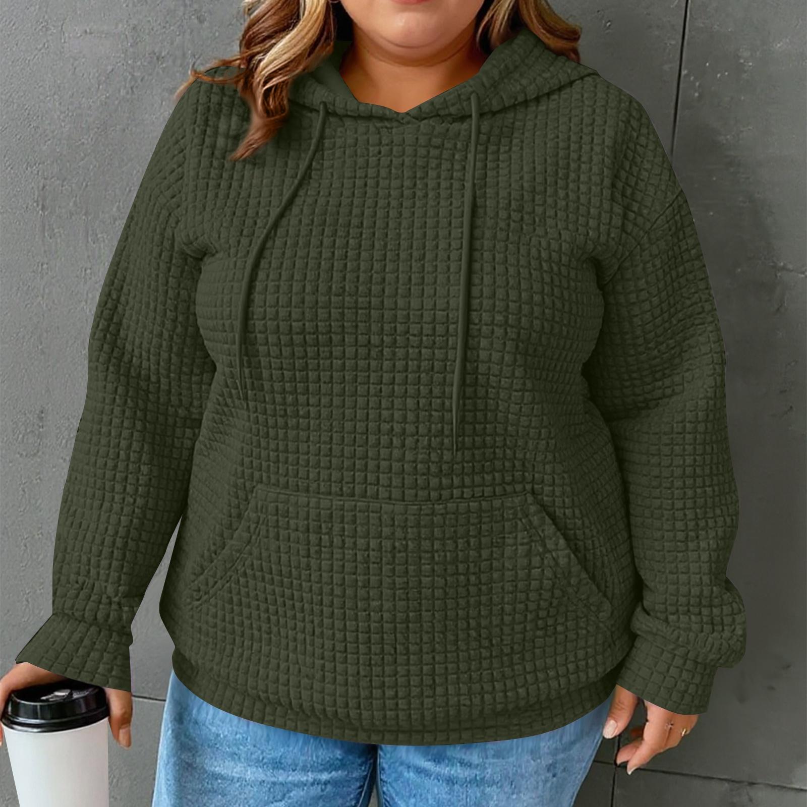 

Женские толстовки с капюшоном, с длинным рукавом, повседневные, со шнурком, свитшоты, пуловер, карманы, топы XXXXXL