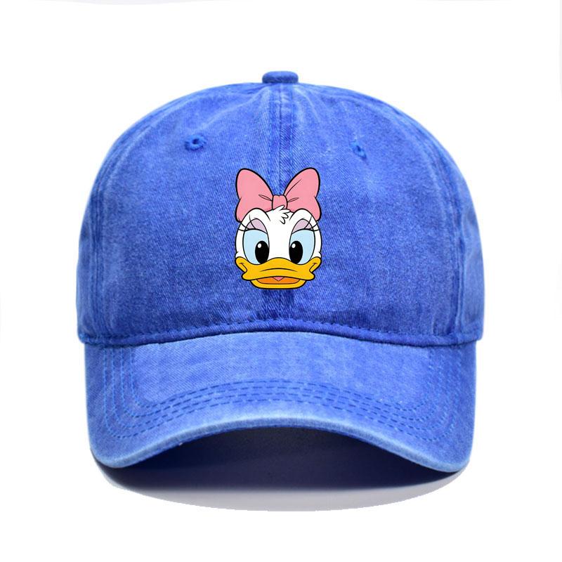 

Unisex Vintage Washed Donald Daisy Print Baseball Cap for Men Women Cartoon Trucker Hats Adjustable Snapback Casual Hip Hop Hat