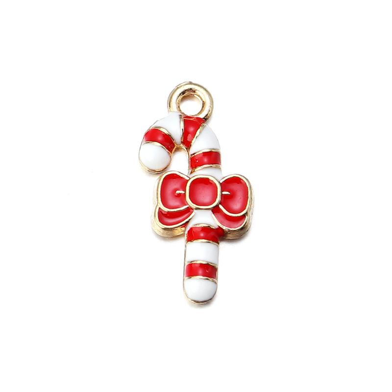 Alloy Christmas Pendant Mixcolor Dripping Oil Charm Pendants For DIY Jewelry Making Christmas Series Accessories