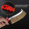 Long Plastic Handle Steel Wire Hand Scratch Knife Brush for Cleaning Welding Slag and Rust