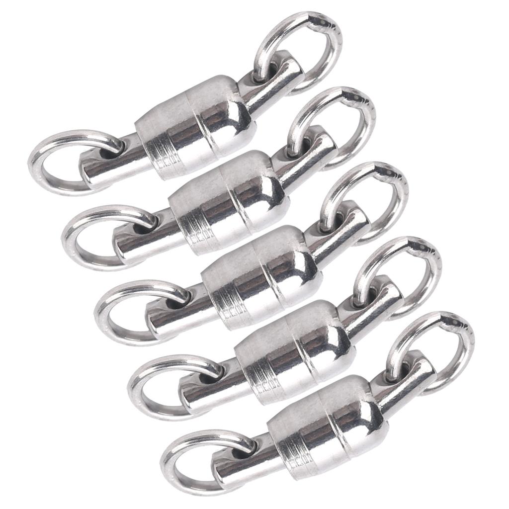 TwoWay Stainless Steel Bearing Rotation Ring 8Word Ring Connector Fishing Accessories