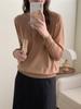 2026 Women's Fine Wool Round Neck Long Sleeve Loose Sweater for Autumn/Winter