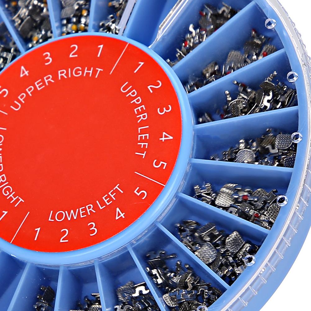 400 ks Zubní ortodontické kovové zámky ROTH345 s háčkem Zubní ortodontické potřeby