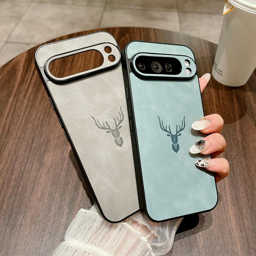 Retre Hirschkopf Leder Handyhülle Für Google Pixel 10 9 Pro XL 8 7 Pro 8A 7A Hülle Cover für Pixel 9Pro 9A 10Pro 8Pro 7Pro