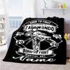 Black Belt Taekwondo Customize Text Blanket Lightweight Personalized Blanket Soft Warm Cozy Throw For Home Decor Bedding Office Picnics All-Season Use